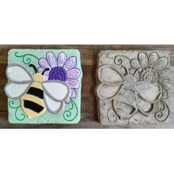 Concrete Bee & Flower